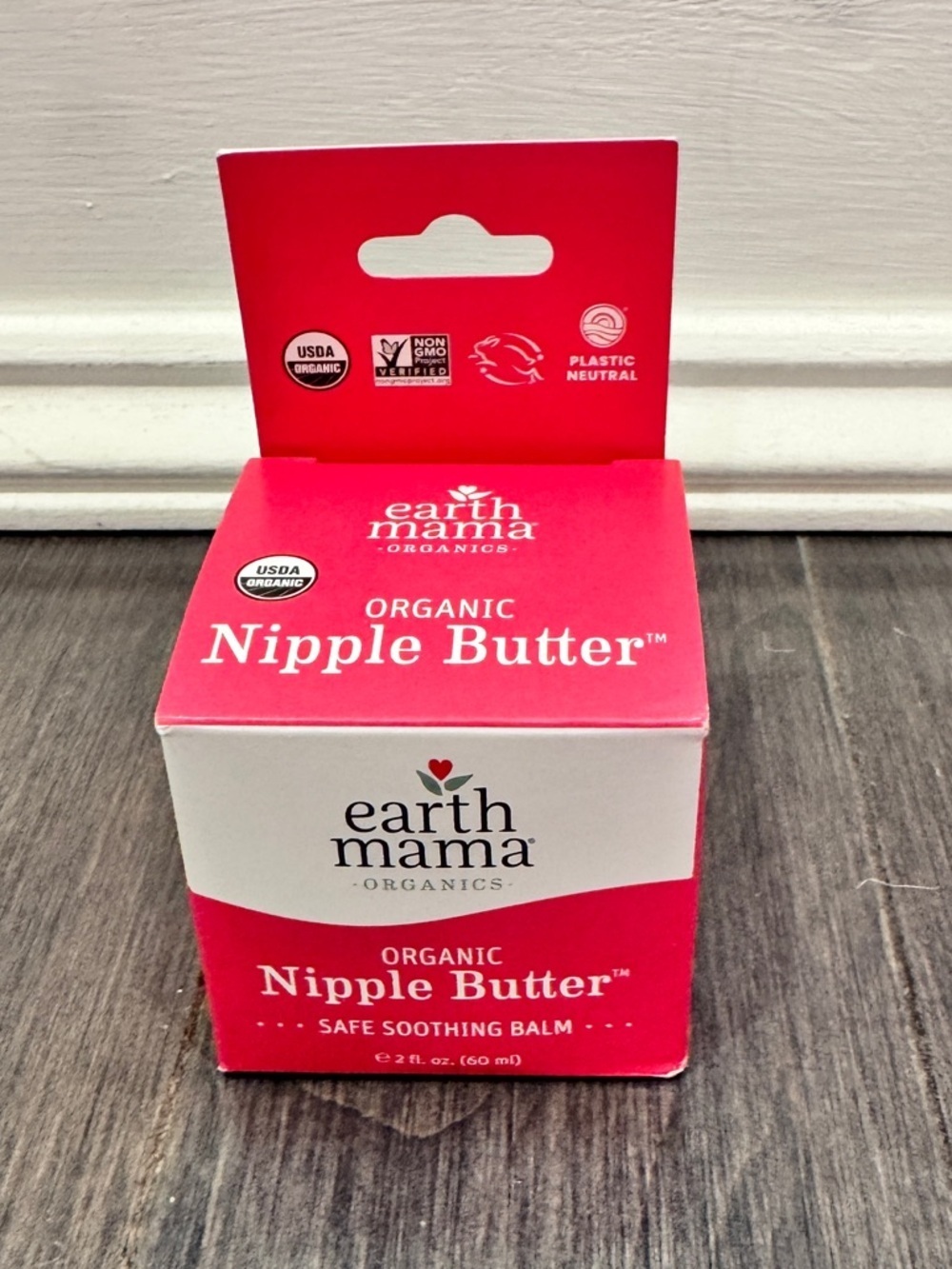 NWT Earth Mama Organics Organic Nipple Butter Safe Soothing Balm Feeding Baby